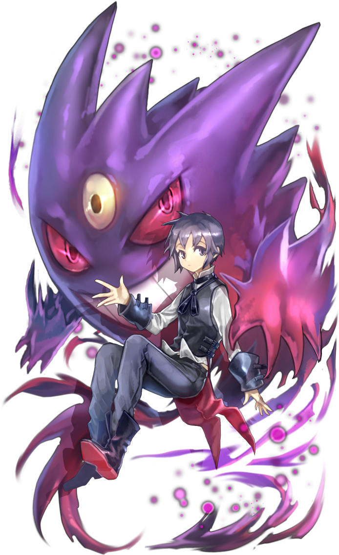 Gengar And Mega Gengar Drawn By Interitio - Pokémon (700x1200), Png Download