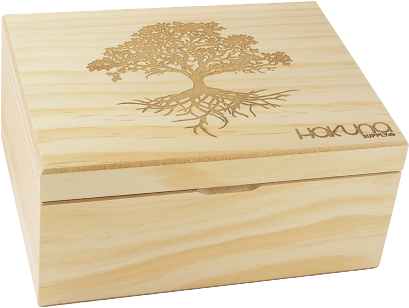 Natural Pine Stash Box Tree Of Life - Box (1024x1024), Png Download