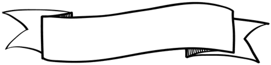 #banner #white #ribbon - Monochrome (1024x1024), Png Download