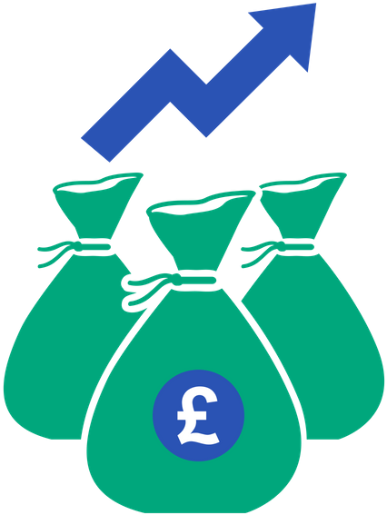 Money Bags Growth - Emblem (1200x628), Png Download