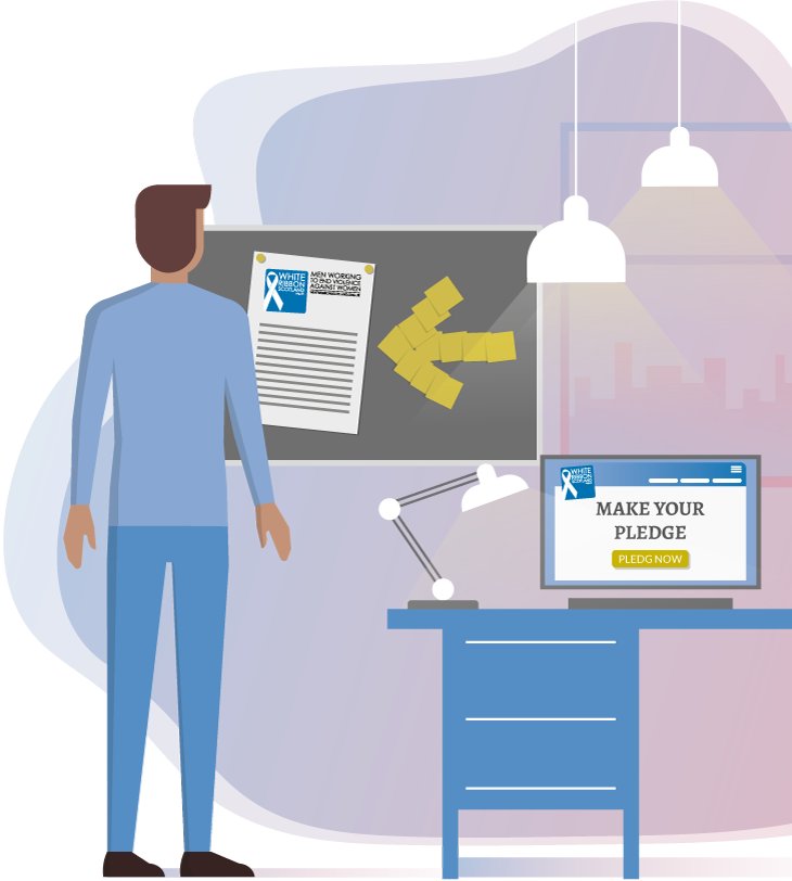 By White Ribbon Team - Standing (730x812), Png Download