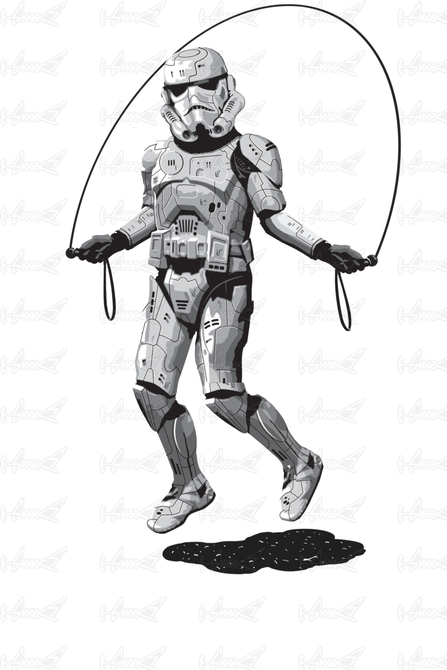 Stormtrooper Skipping - Funny Storm Trooper Transparent (900x1350), Png Download