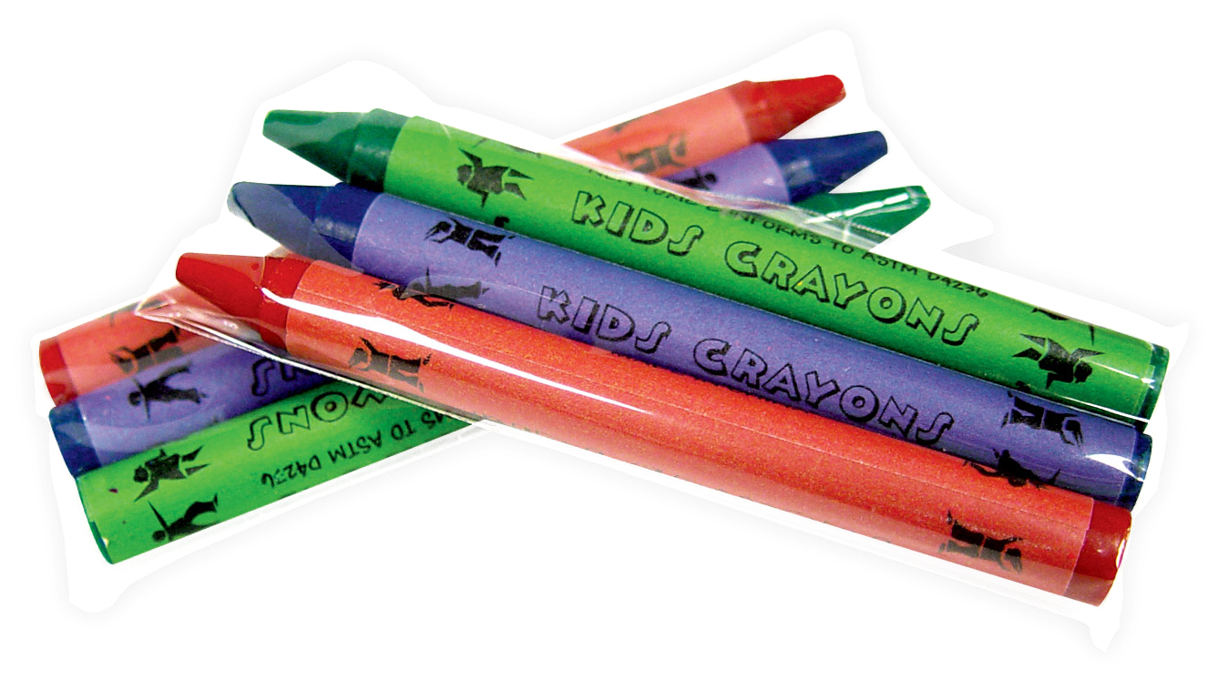 3 Pack Cello Wrapped Crayons - Pencil (1500x1500), Png Download