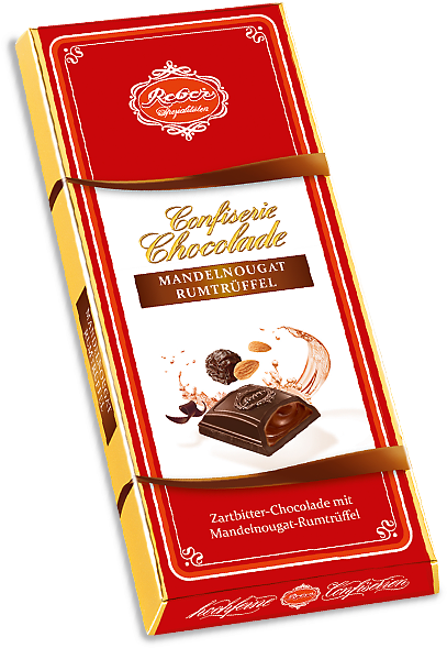 Chocolate Bar Almond - Reber Chocolate (590x600), Png Download