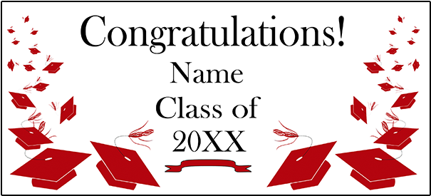 Click For Larger Picture Of Personalized Red Mortarboard - Illustration (630x630), Png Download