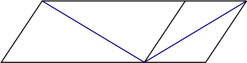 In This Illusion, One Of The Blue Lines Appears To - Paralelogramo De Sander (1000x357), Png Download