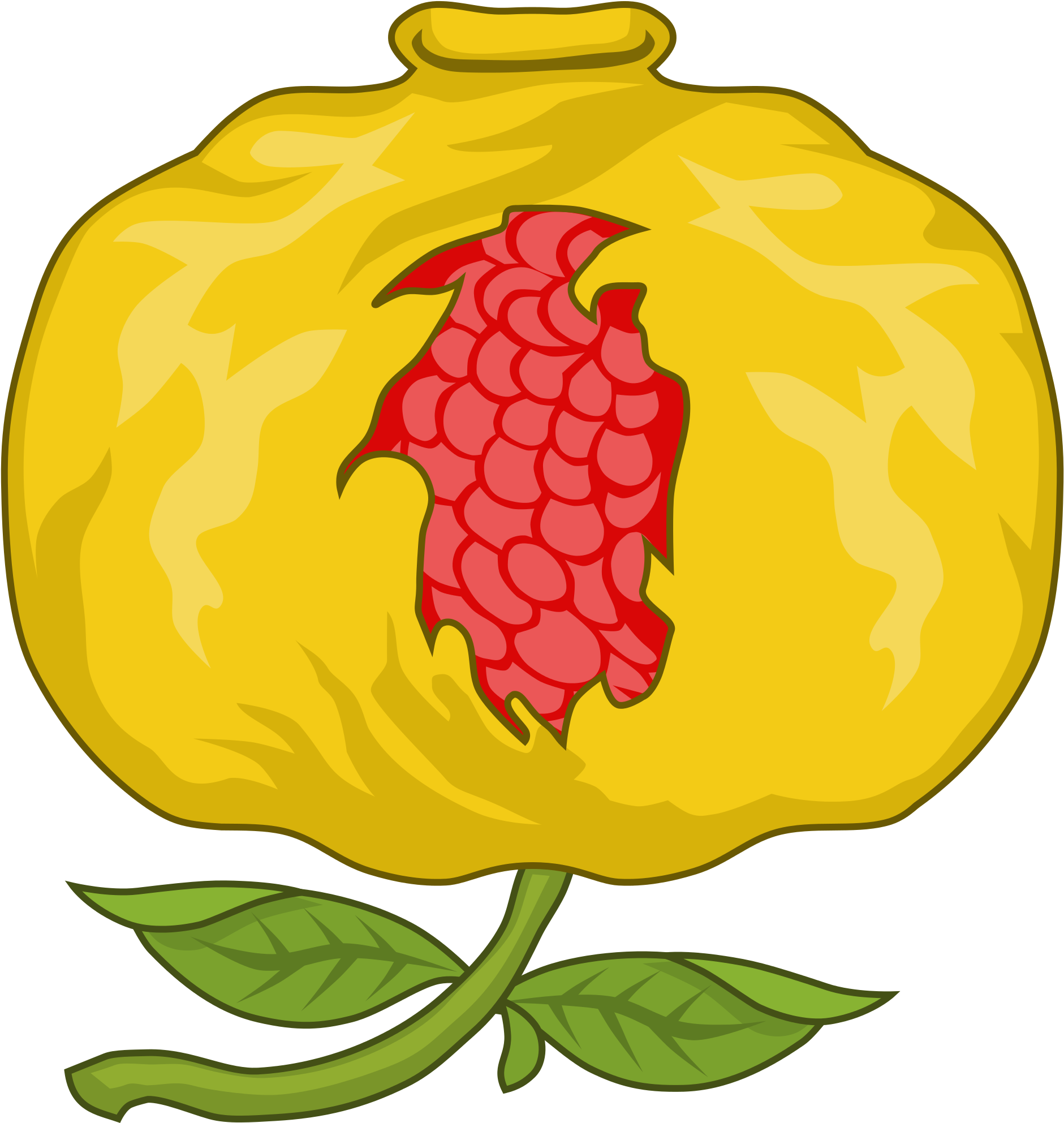Open - Pomegranate In Heraldry (2000x2000), Png Download