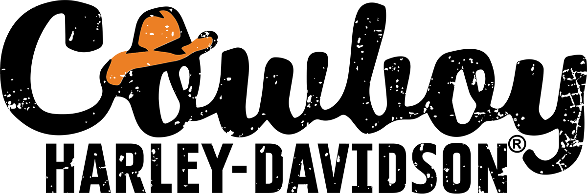 Cowboy Harley Davidson Logo (1200x398), Png Download