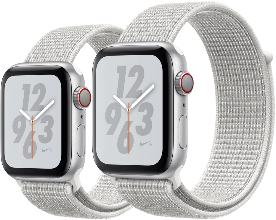 Apple Watch Nike Silver Aluminum Case With Summit White - Apple Watch 4 Nike (940x1112), Png Download