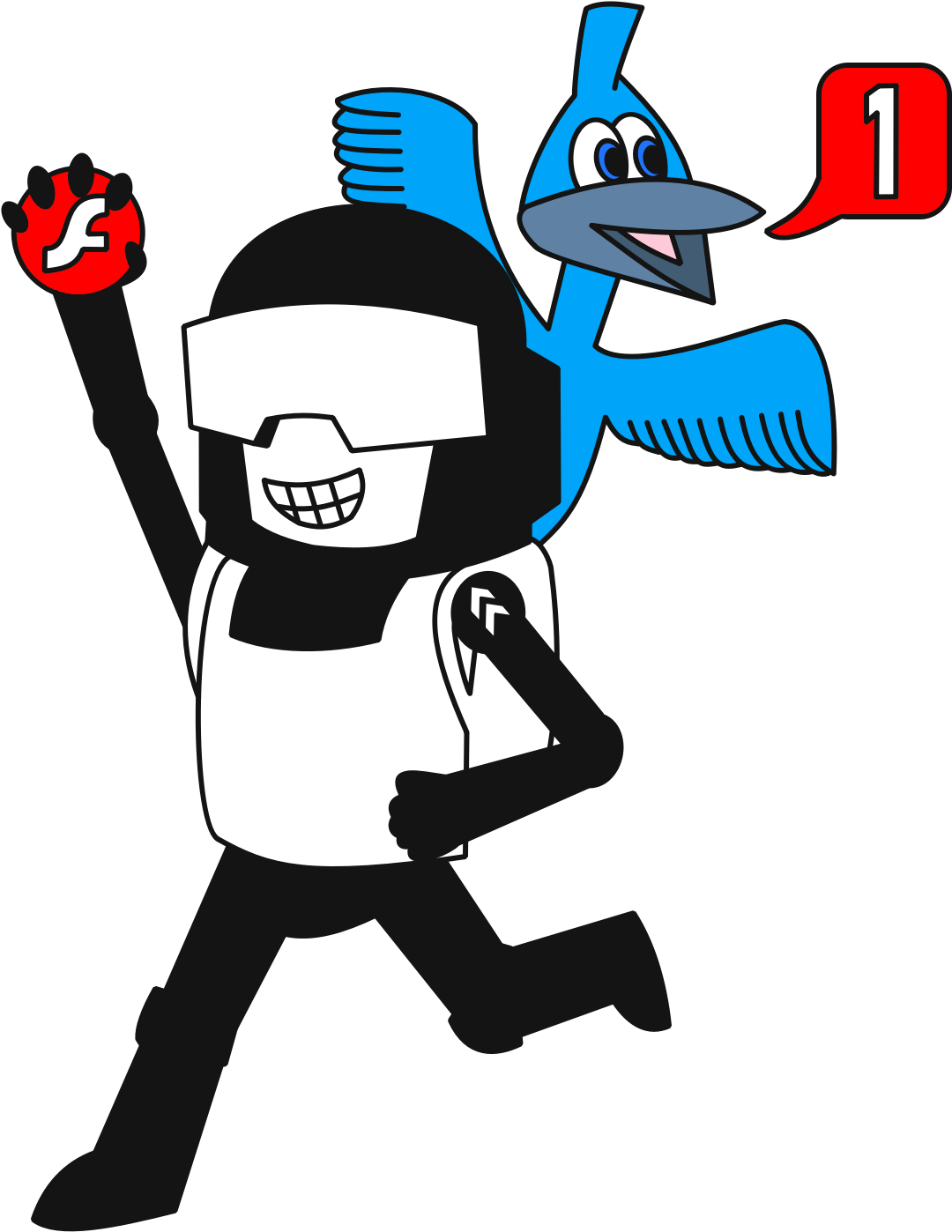 My First Art Piece To Christen My Twitter And My Newgrounds - Cartoon (1100x1425), Png Download