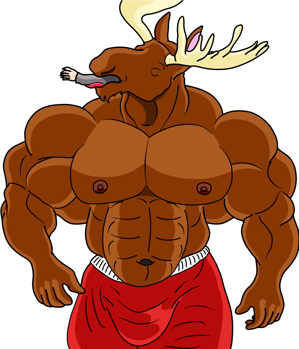 View and Download hd Moose Clipart Muscle - Muscular Moose Clipart PNG Imag...