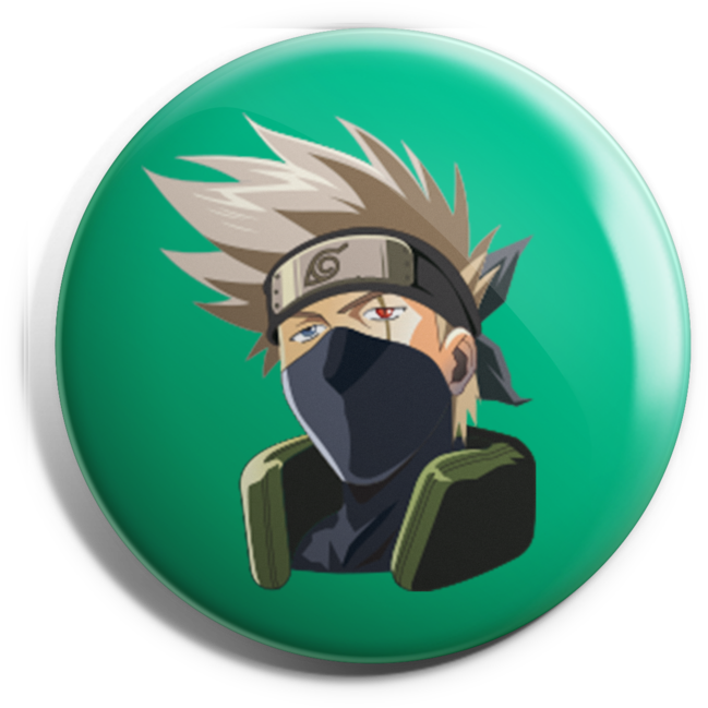 Kakashi Badge Magnet - Cartoon (1024x1024), Png Download