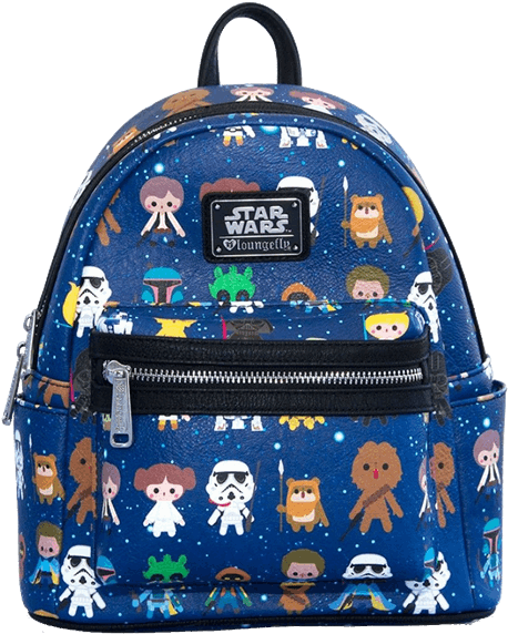 Chibi Characters Loungefly Mini Backpack - Star Wars Mini Backpack (600x600), Png Download