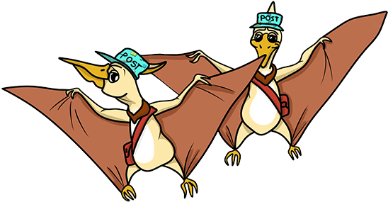 Pterodactyl Twins - Cartoon (600x600), Png Download