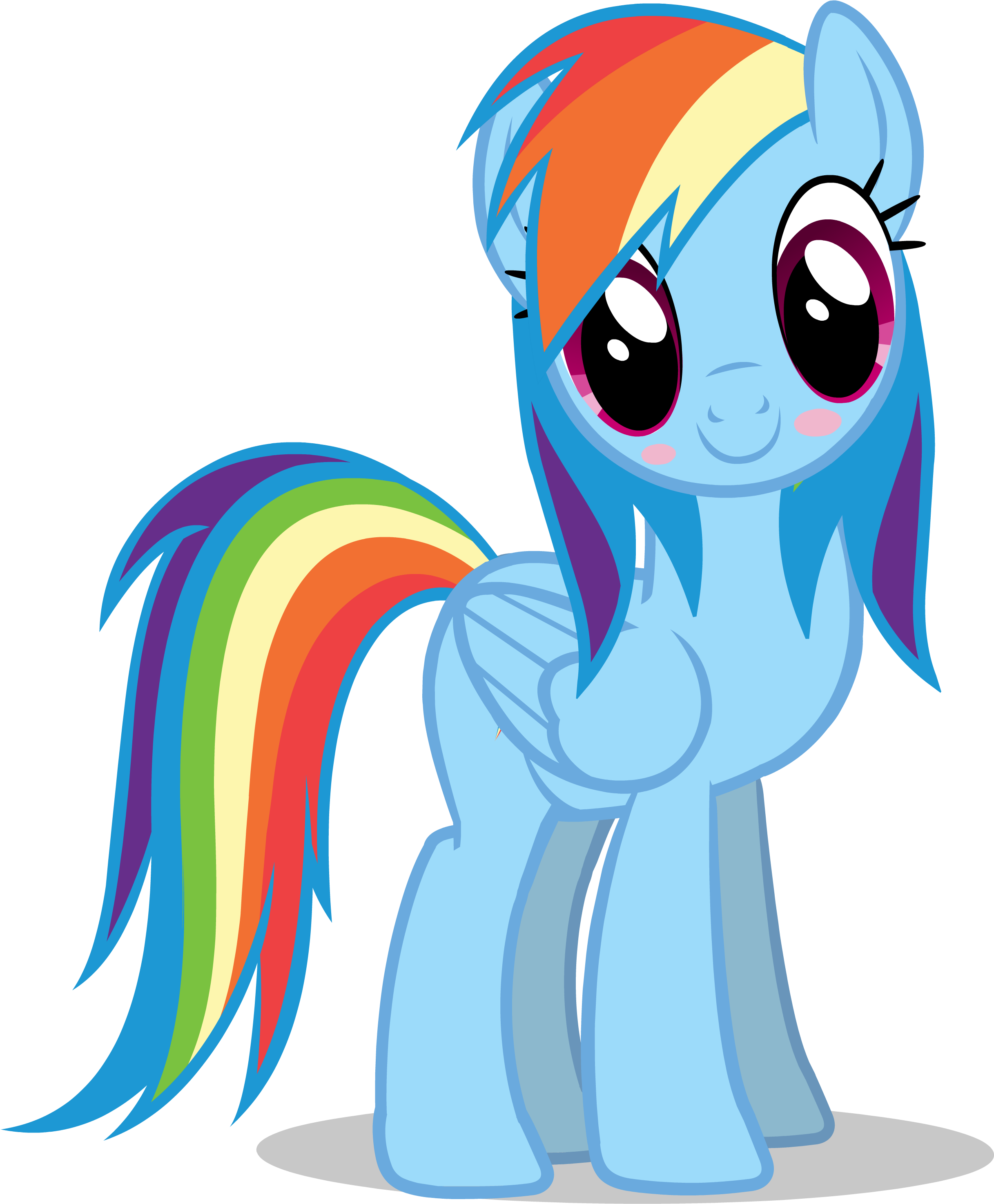 Rainbow Dash Blushing - Png My Little Pony Rainbow Dash (2434x2947), Png Download