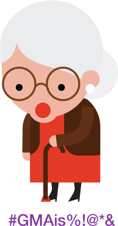 Grandma Clipart Baseball - Grandma Illustration (444x848), Png Download