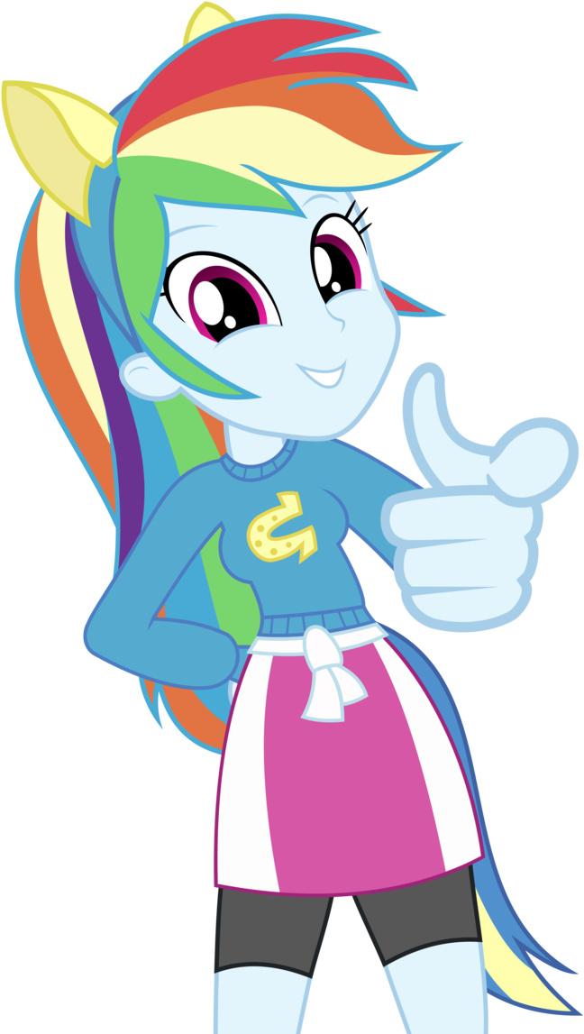 Rainbow Dash Pointing At You Vector By Greenmachine987 - Rainbow Dash Eqg Vector (686x1165), Png Download