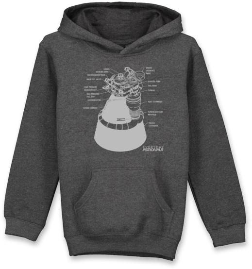 F-1 Engine Schematics Hoodie - Hoodie (600x600), Png Download