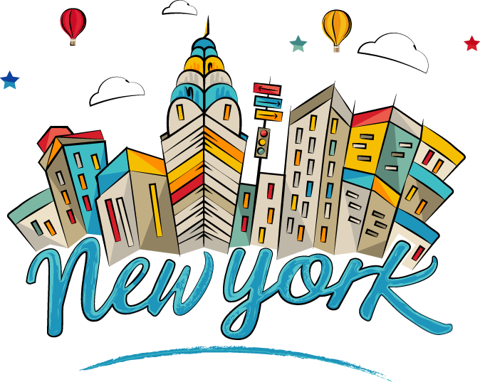 Empire State Building Landmark - New York City Cartoon Free Download (674x537), Png Download