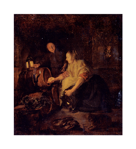 A Woman Drawing Wine From A Barrel - Woman Drawing Wine From A Barrel (600x600), Png Download