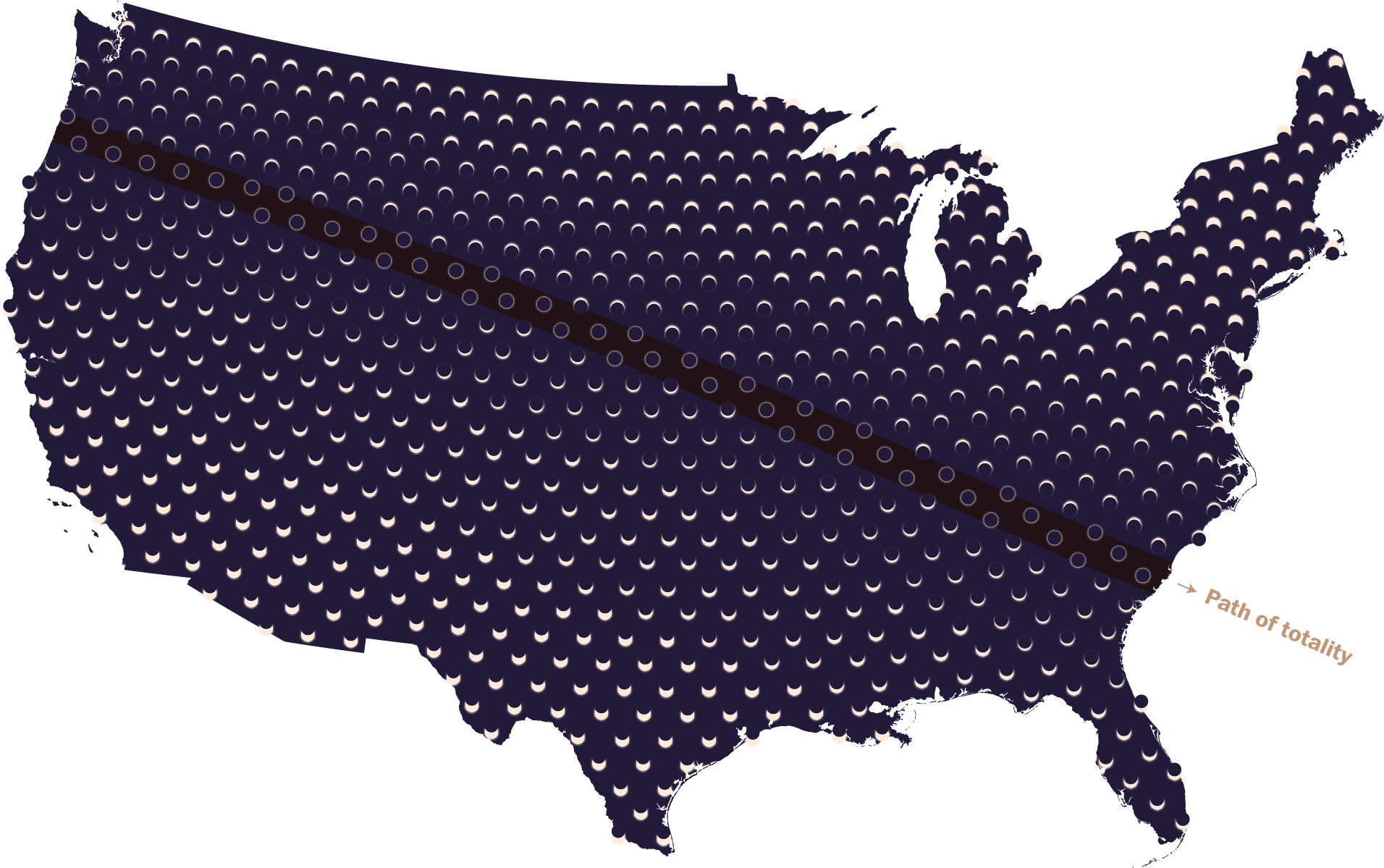 What The Total Solar Eclipse In August Will Look Like - Whitefish Montana On Map (1960x1268), Png Download