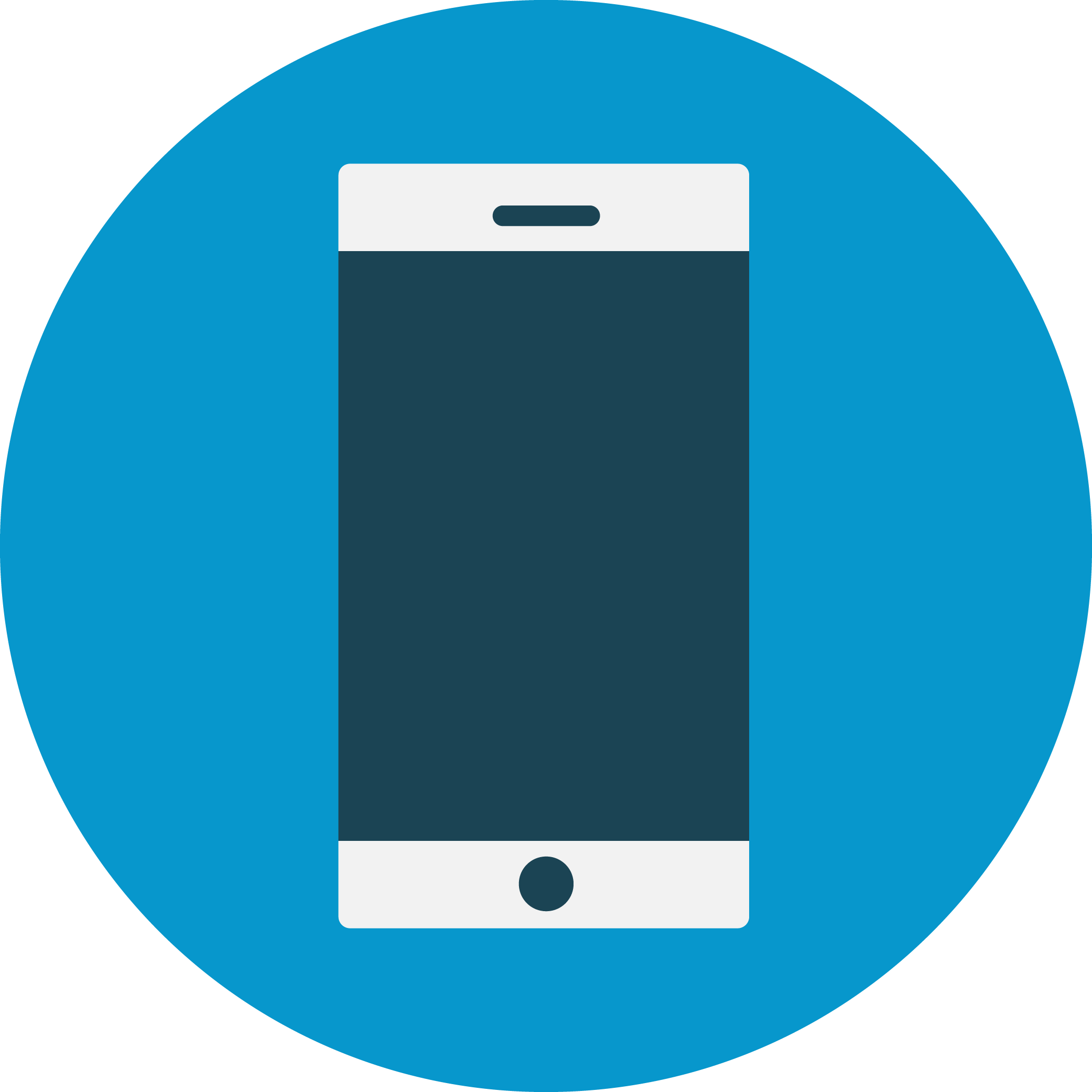 Mobile - E In A Blue Circle (2083x2083), Png Download