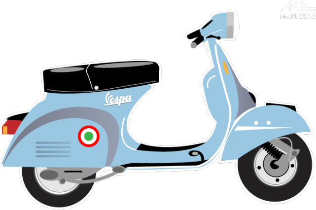 Scooter Clipart Animated - Vespa Png (640x480), Png Download