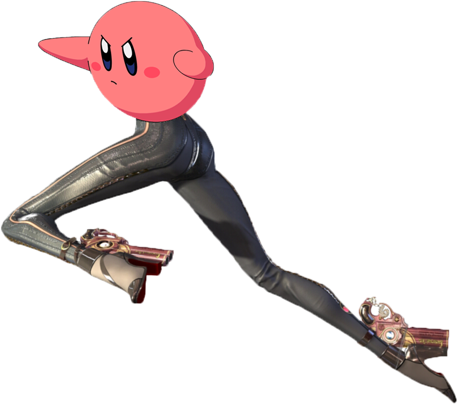 Image - Kirby Bayonetta Legs (976x850), Png Download