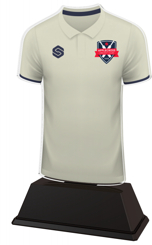 Cricket Custom White Shirt Acrylic Trophy - Polo Shirt (800x800), Png Download