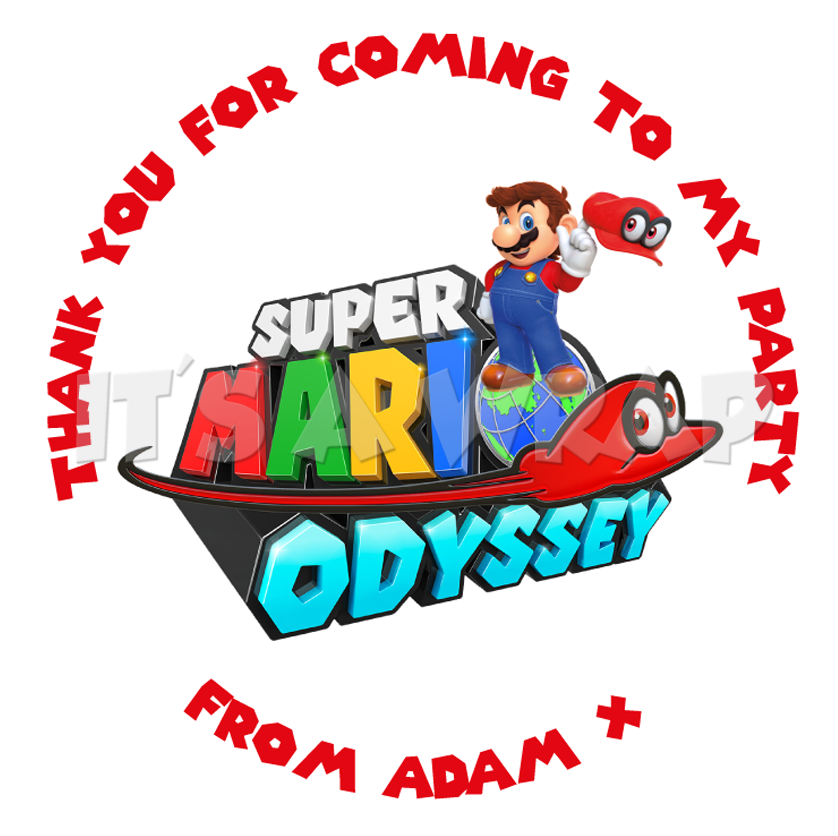 Mario Odyssey Sweet Cone Stickers (870x870), Png Download