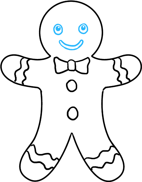 Download How To Draw Gingerbread Man Gingerbread Man To Draw Png