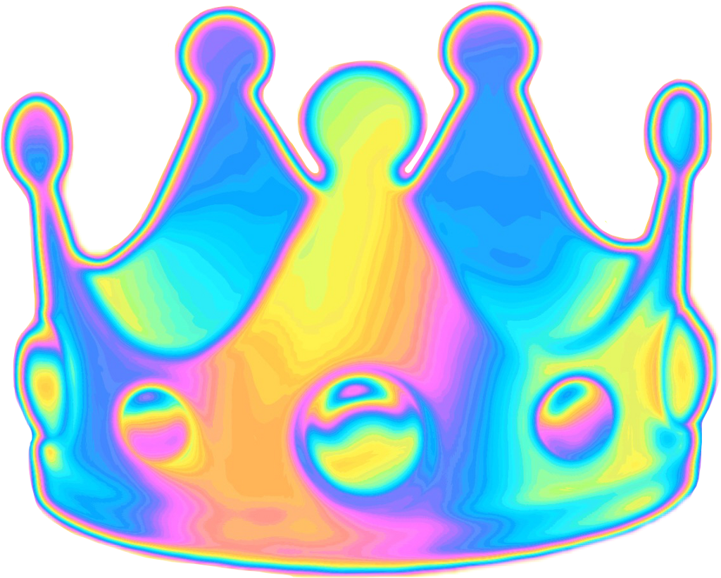 #holographic #holo #crown #emoji #queen #random #funny - Crown Emoji (1024x821), Png Download