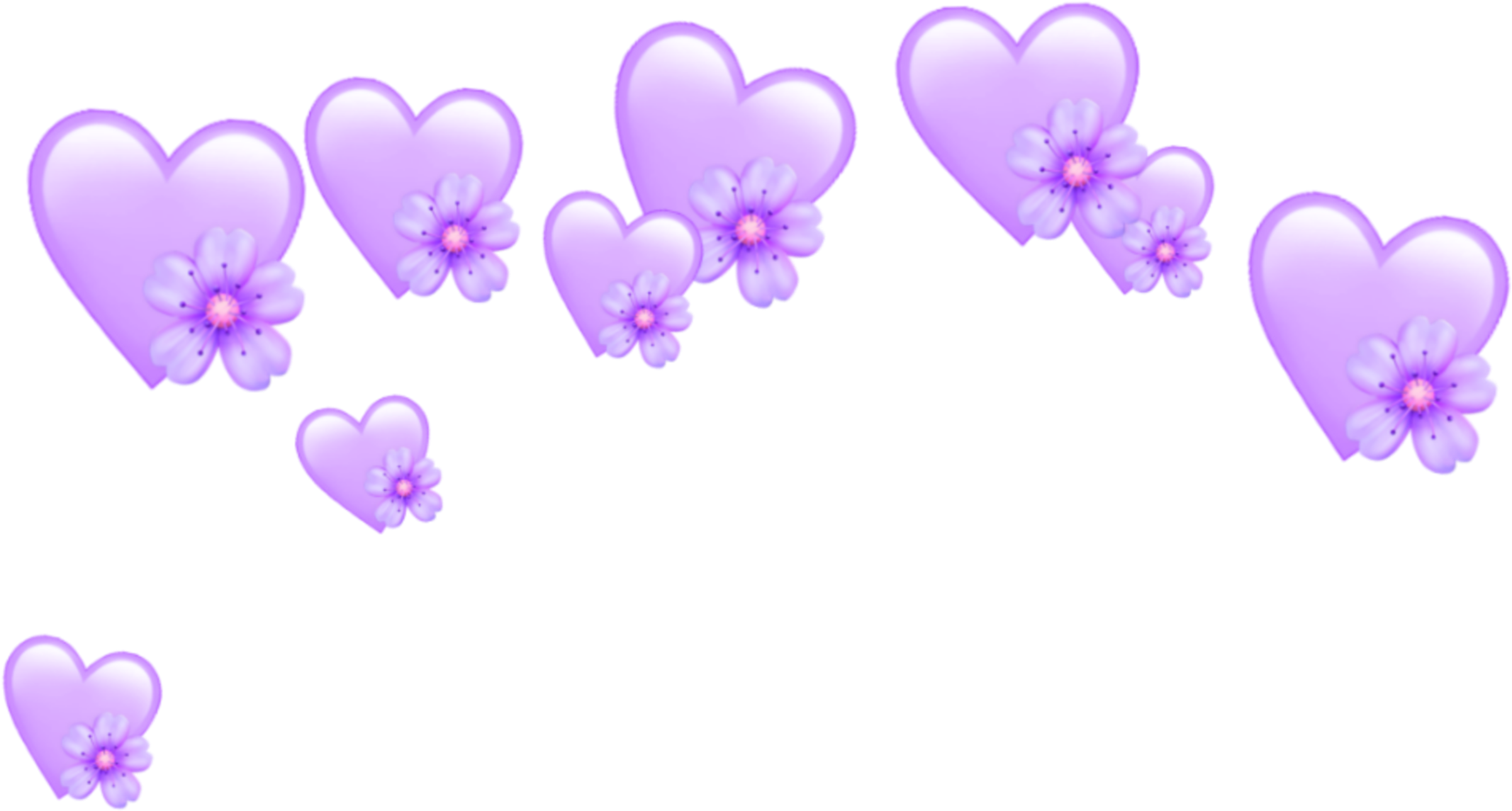 Heart Hearts Crown Emoji Tumblr Purple Heart Crown - Heart Crown Emoji Png (2289x2289), Png Download