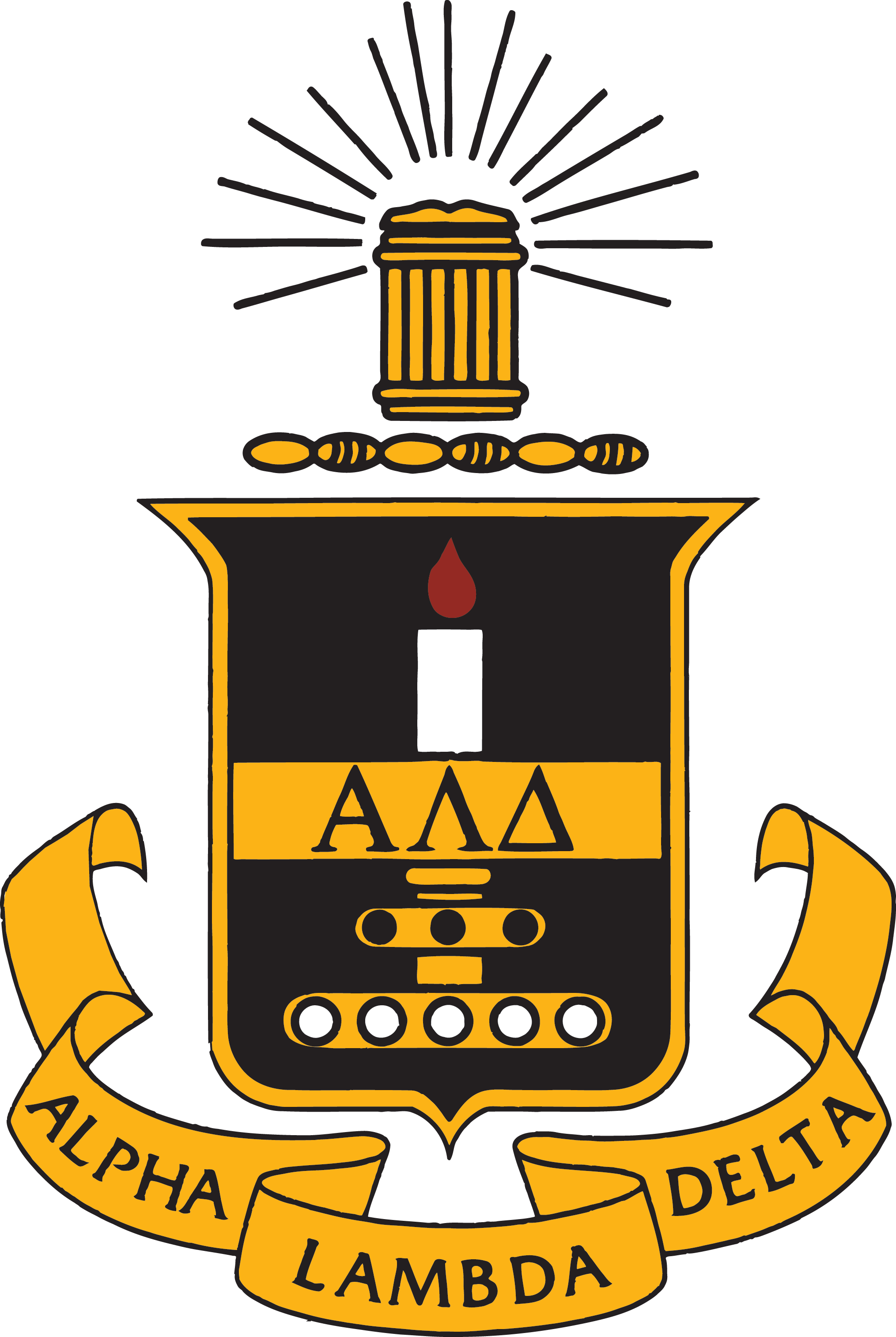 Full Color Crest - Alpha Lambda Delta Honor Society (2029x3027), Png Download