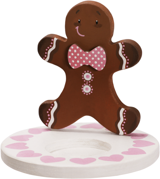 Tealight Holder "gingerbread Man\ - Teddy Bear (535x600), Png Download