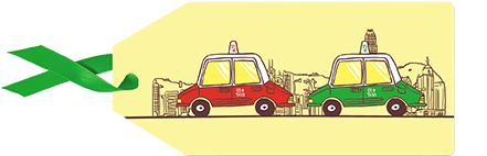 Street Taxis Gift Tag - Illustration (480x720), Png Download