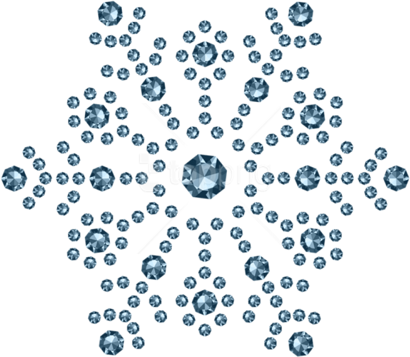 Free Png Diamond Snowflake Png - Diamond Snowflakes (850x741), Png Download