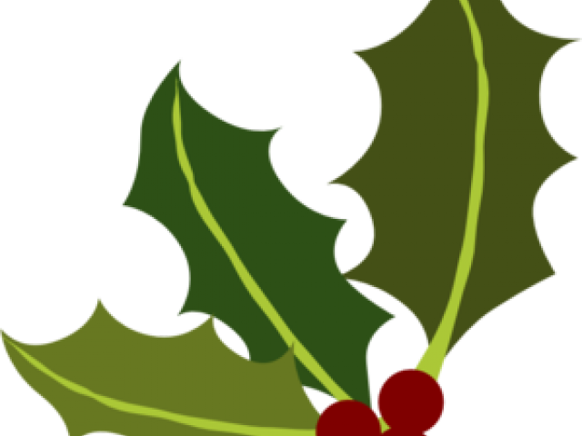 Holley Clipart Page Divider - Holly Leaf Clipart Free (640x480), Png Download