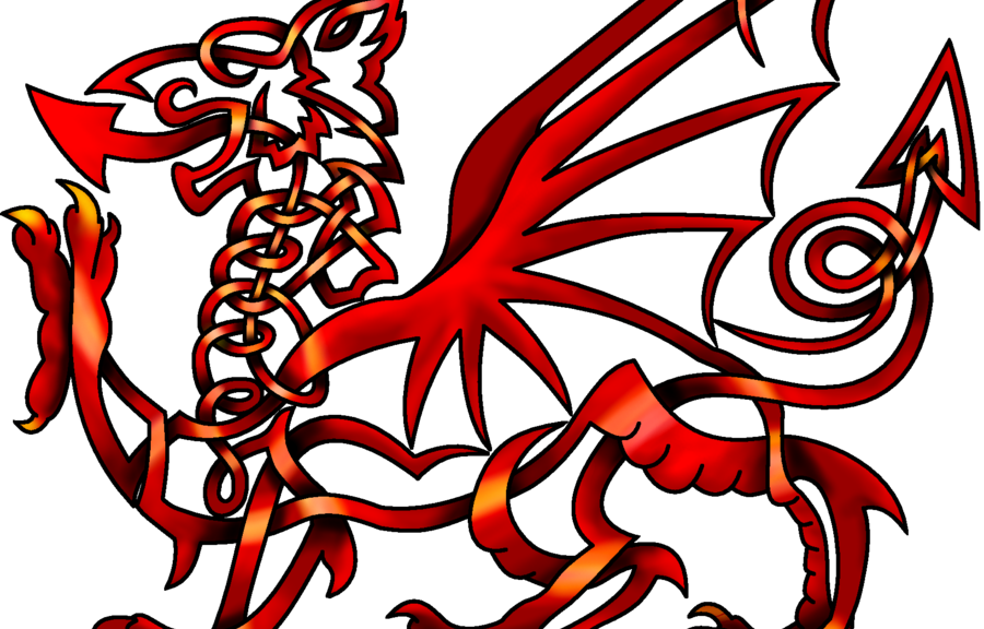 Celtic Knot Clipart Brave - Tattoo Of Welsh Dragon (900x576), Png Download