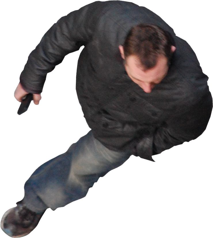 Man Walking - Via - Architextures - Download - Persona Desde Arriba Png (740x828), Png Download