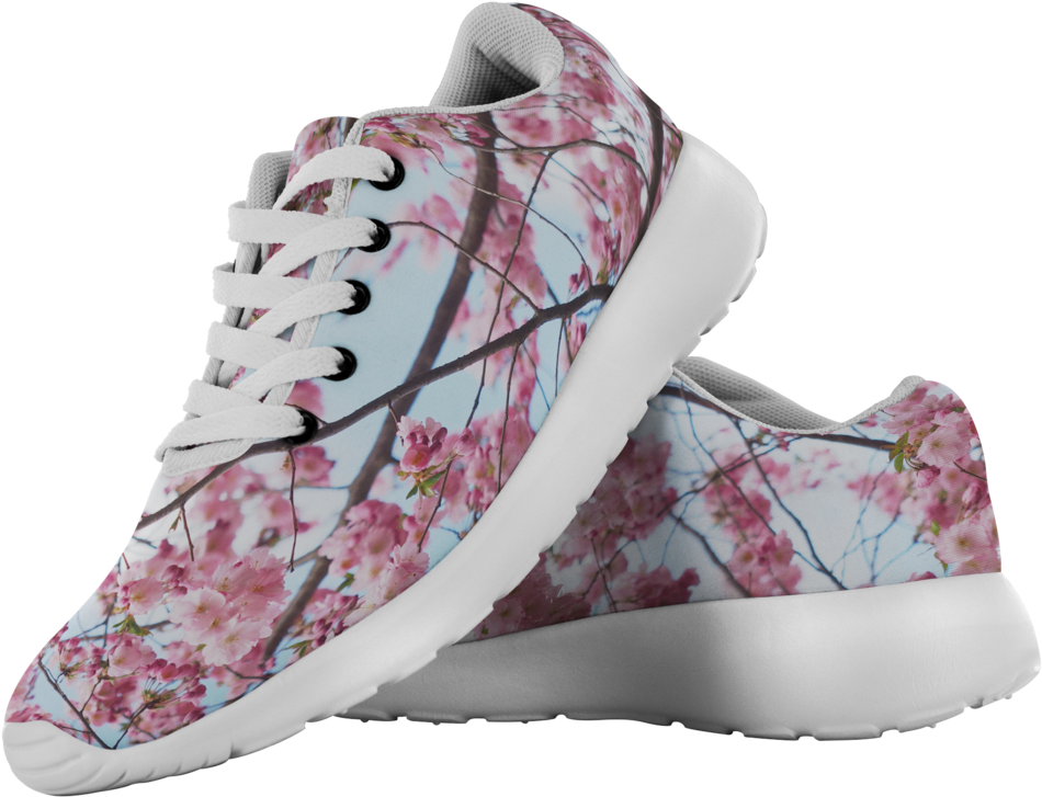 Cherry Blossom Tree Running Shoes - Sneakers (1024x1024), Png Download