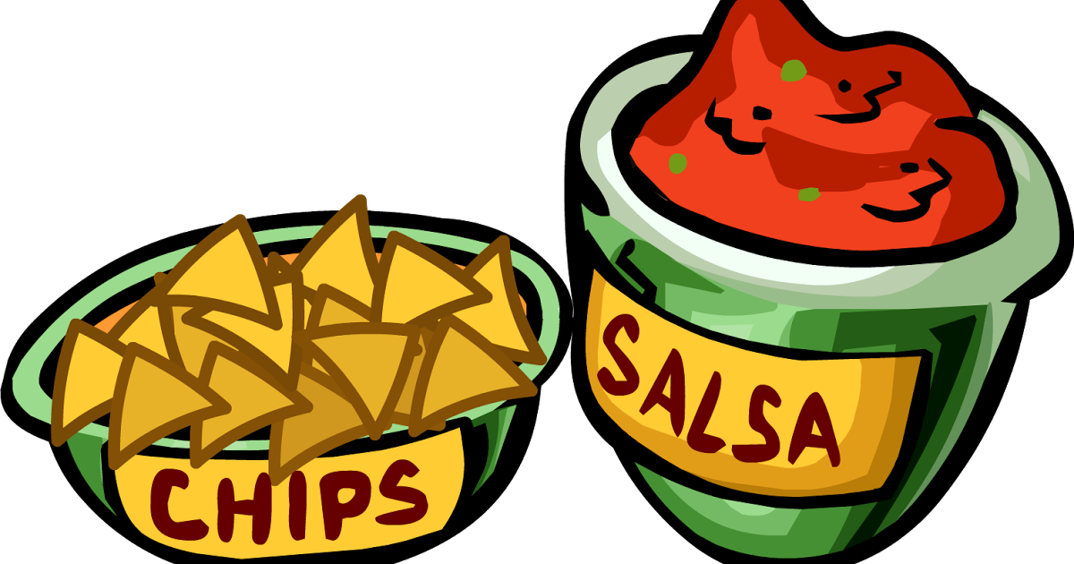Png Black And White Dip Huge - Chips And Salsa Clip Art (1200x630), Png Download