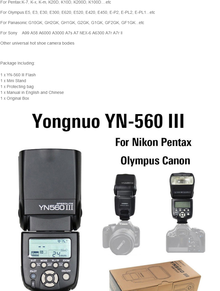 Ranwd Yongnuo Yn560iii Camera Flash Light - Feature Phone (750x1000), Png Download