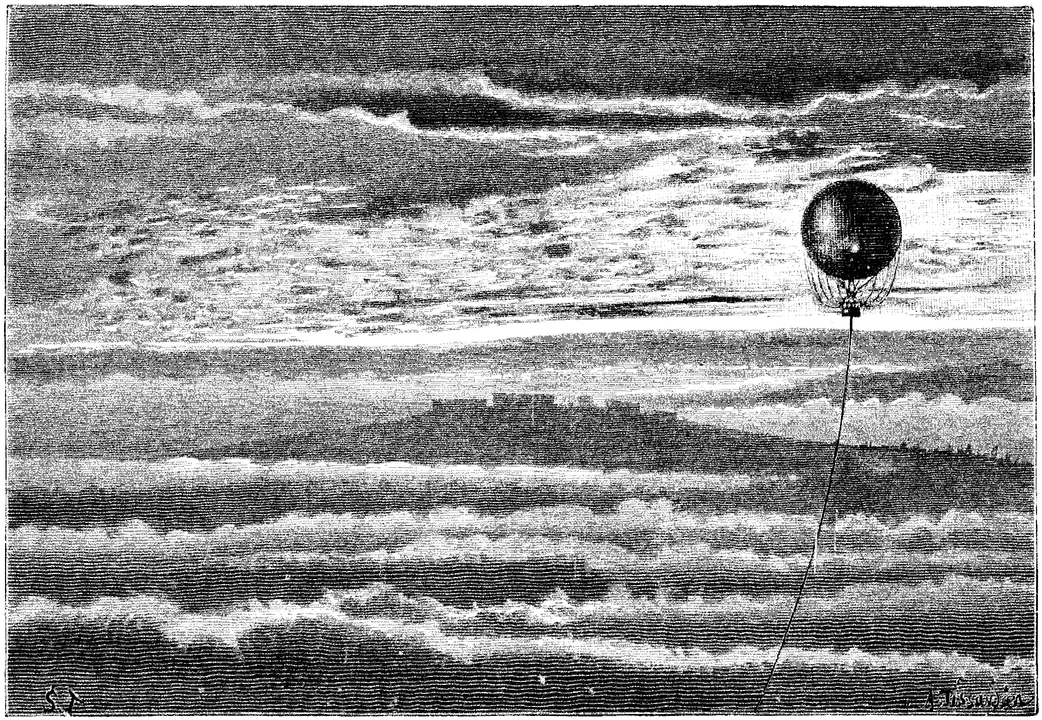 File - La Nature - 1878 - S2 - P237 Ballon Giffard - Monochrome (2078x1436), Png Download