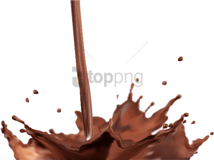 Free Png Download Chocolate Milk Splash Png Png Images - Chocolate Splash Vector Free Download (850x606), Png Download