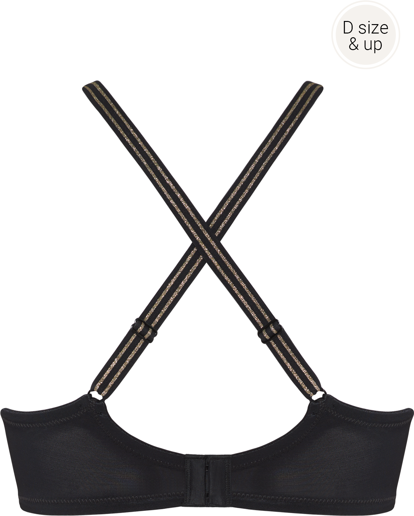 Petit Point Balcony Bra Black And Gold Dot - Cross (1333x2000), Png Download