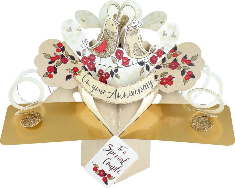 Pop Ups Card Happy Anniversary - Wedding Happy Anniversary From Mom And Dad (800x643), Png Download