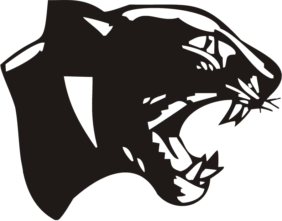 Black Pinart Big Cat Vector Of Yearbook - Derby Panther Png (900x706), Png Download