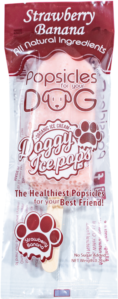 Strawberry Banana Popsicle - Pepperoni (1024x1024), Png Download