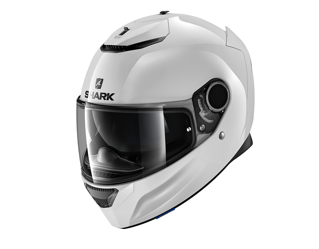 1 Spartan Blank Blk 34lfront He3430 - Shark Spartan Blank White (1024x800), Png Download